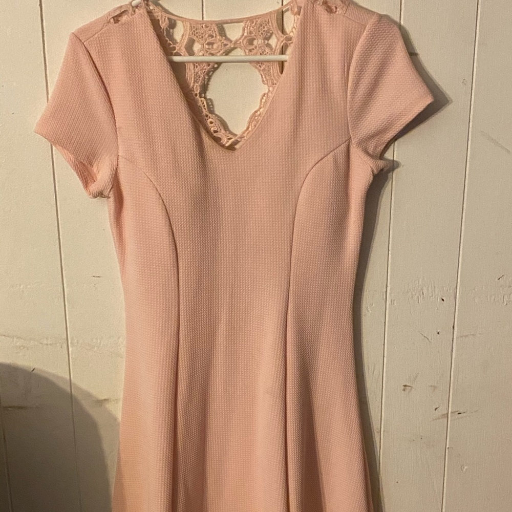 Juniors dress with crochet back detail